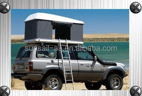 Tente de toit automatique en fibre de verre à coque dure pour le camping imperméable Confortable