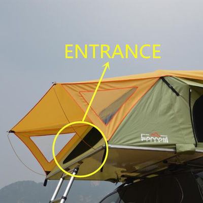 Tente de toit hors route à coque souple avec puits de lumière et fenêtre Surface 2,4 mètres carrés