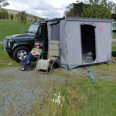 Chambres d'amis extérieures et salle de lavage Tente latérale de voiture avec une seule couche de mur latéral