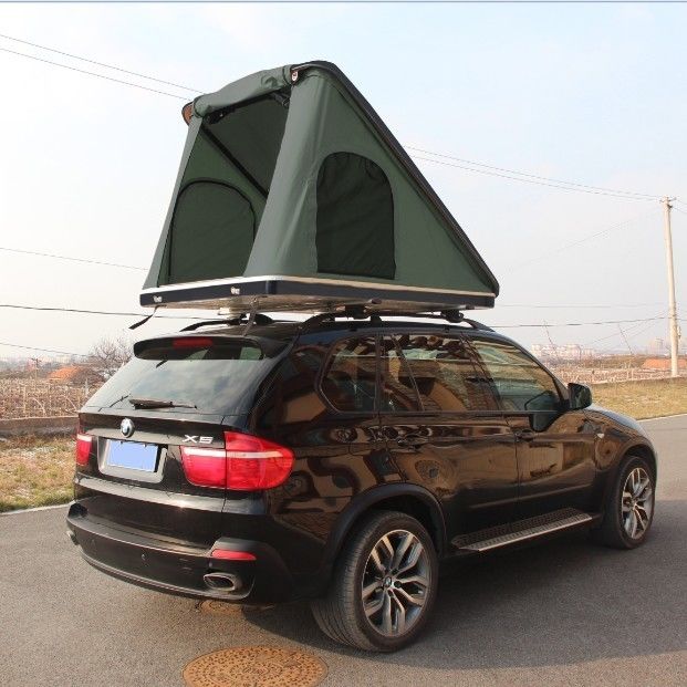 Voyage en plein air Randonnée 2019 Tente triangulaire pour toit de voiture en fibre de verre Tente supérieure 4X4 hors route