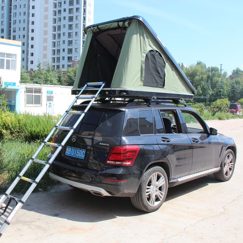 Sports en plein air en fibre de verre Zelt Camouflage toit de voiture Tente supérieure avec design pliable