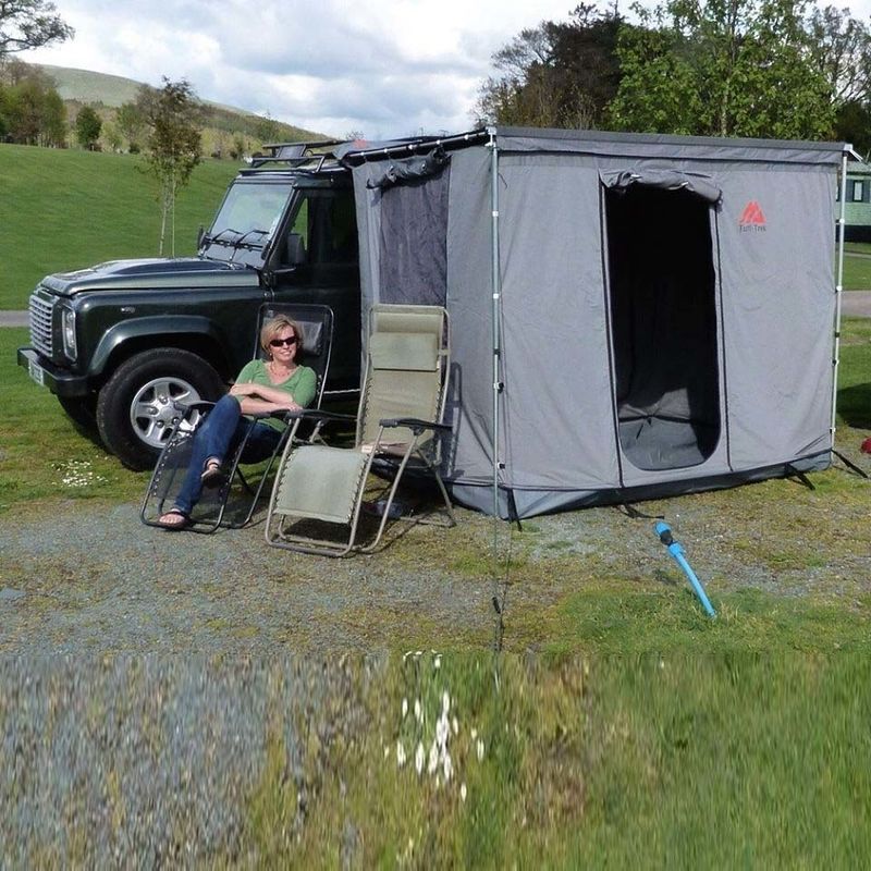 Chambres d'amis extérieures et salle de lavage Tente latérale de voiture avec une seule couche de mur latéral